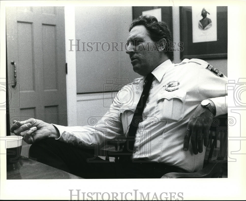 1979 Press Photo Gates Mills Police Chief, Geo Hughes - Historic Images