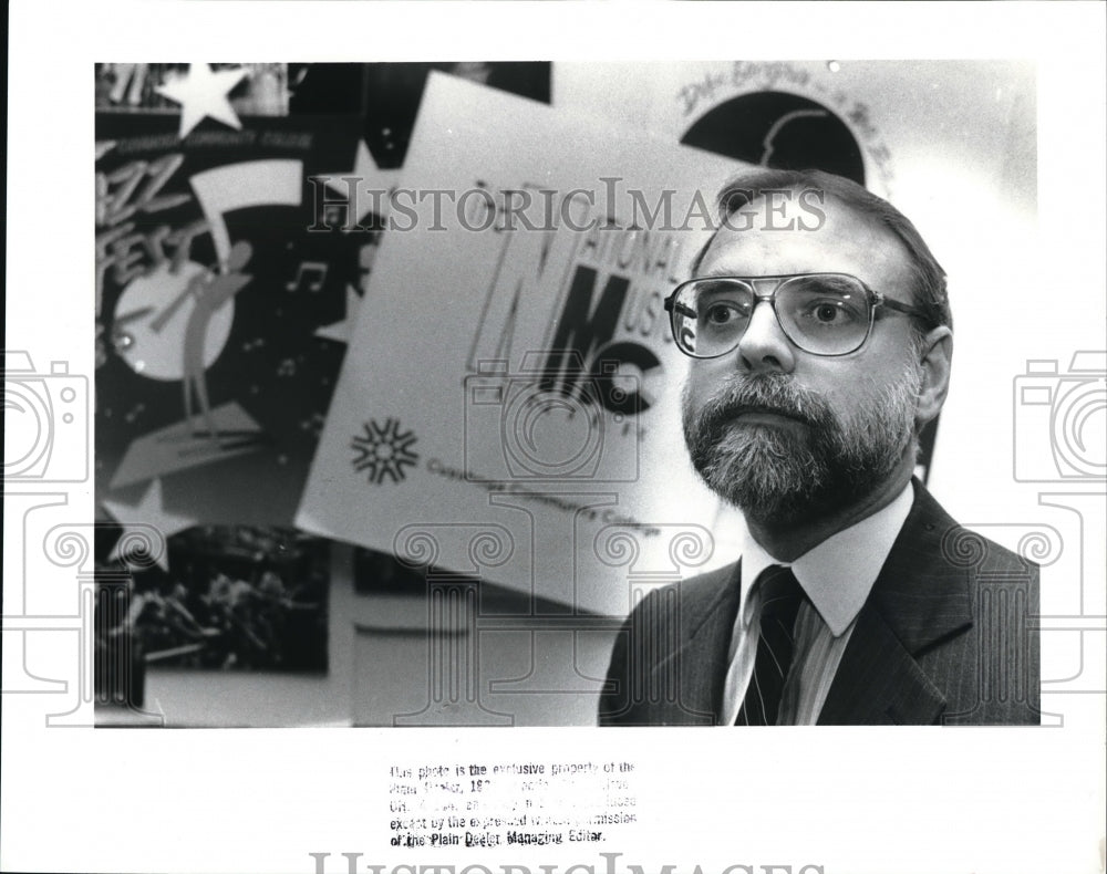 1989 Press Photo Thomas Horning, Director National Music Center Tri C Metro - Historic Images