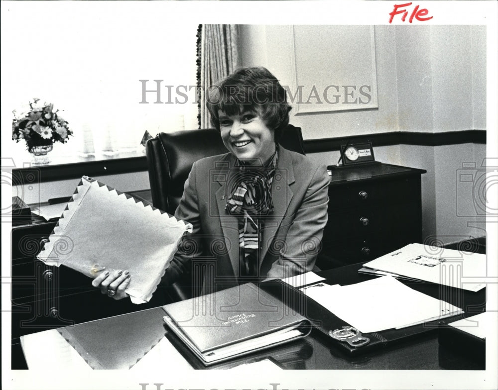 1987 Press Photo Karen Horn, New CEO of Bank One - Historic Images