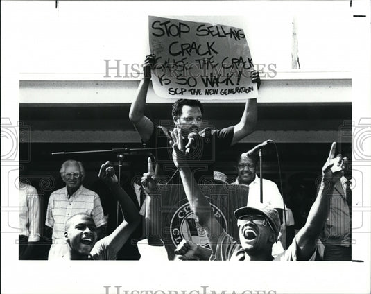 1989 Press Photo Reverend Jesse Jackson at the annual labor day family picnic - Historic Images