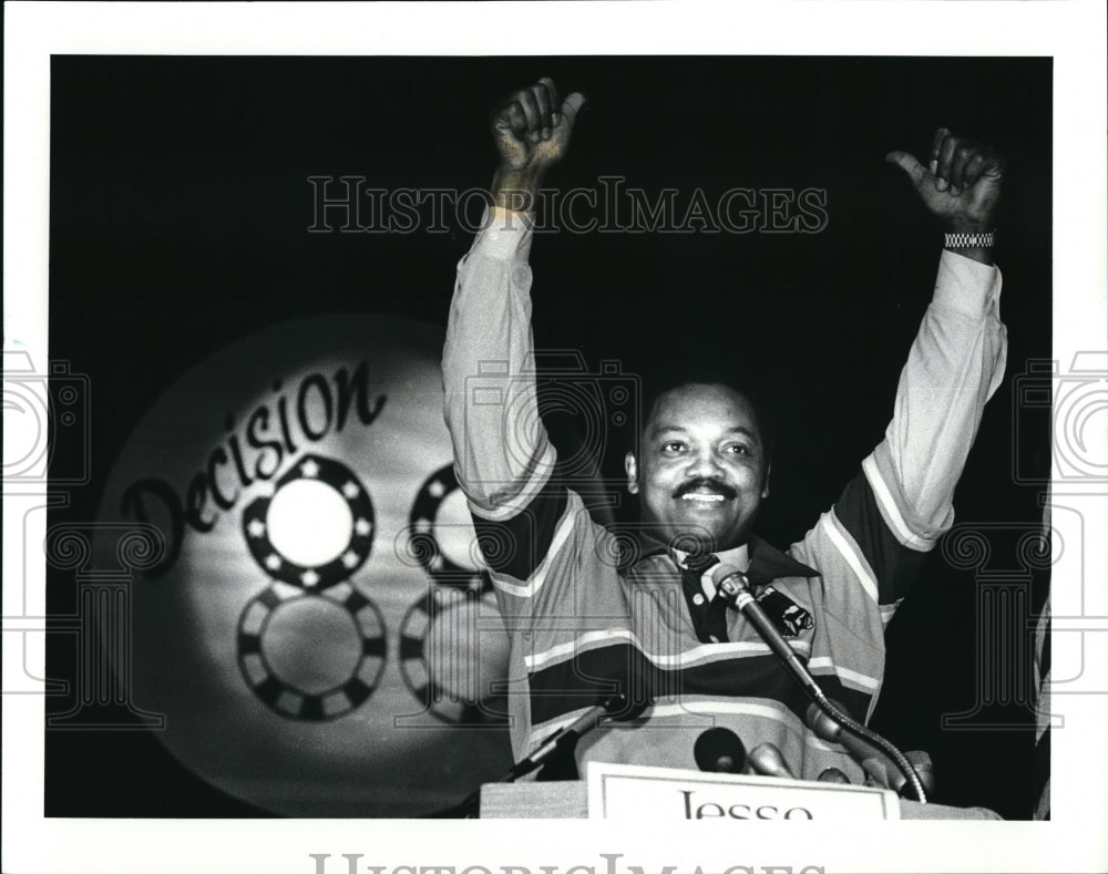 1988 Press Photo Jesse Jackson at Parma High School - Historic Images