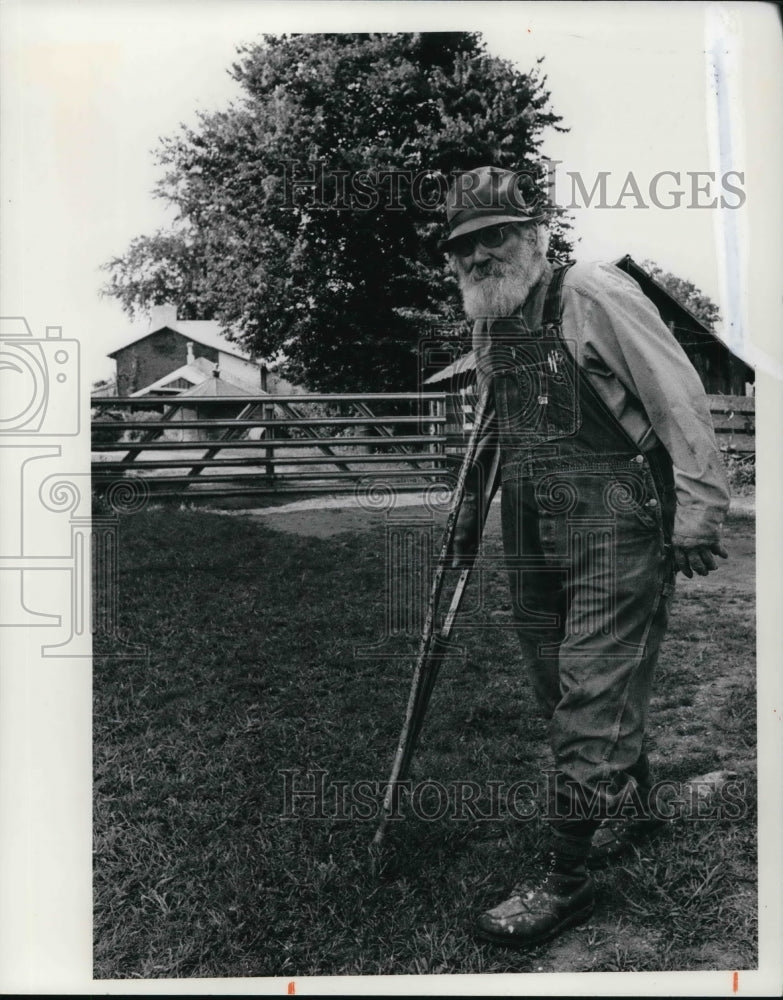 1976 Press Photo W. Dana Houser, descendant of Israel and Rufus Putnam - Historic Images