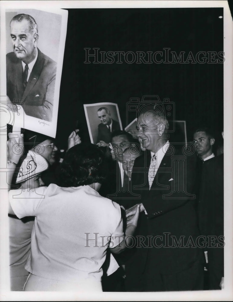 1964 Press Photo President Johnson Lyndon, 1964 Cleveland visit - cva19465 - Historic Images