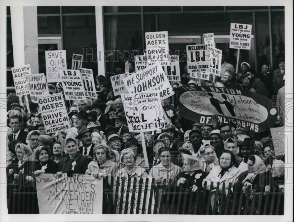 1964, Pres. Lyndon Johnson visit in Cleveland - cva19582 - Historic Images