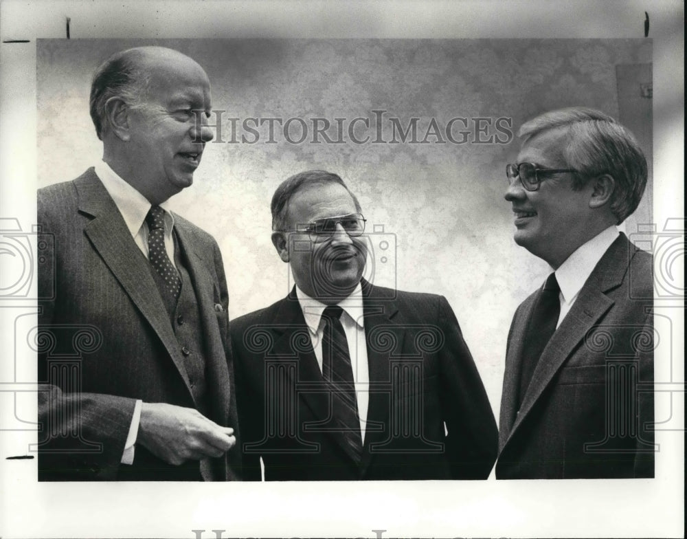 1982 Press Photo Speakers At Security meeting H G Piper R A Foos and C G Waite - Historic Images