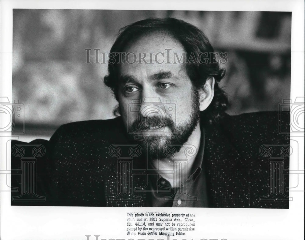 1989 Press Photo Jeremy Pikser, Author of Play Real Dreams - Historic Images