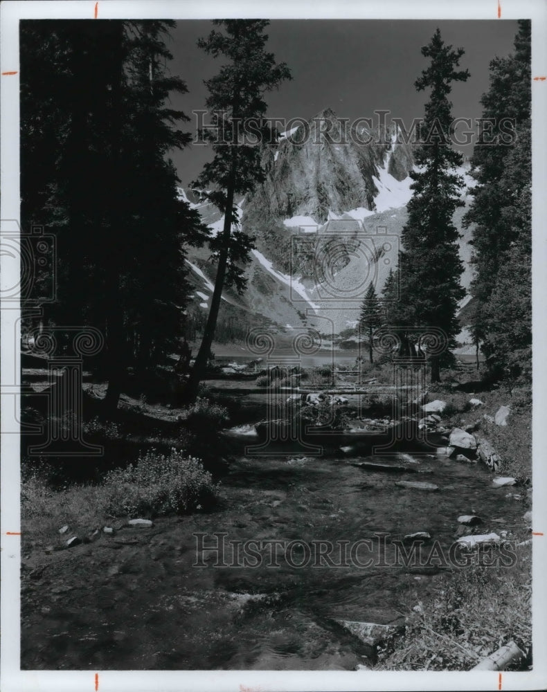 1983 Press Photo Hagerman Peak and Snowmass Lake in Colorado - Historic Images