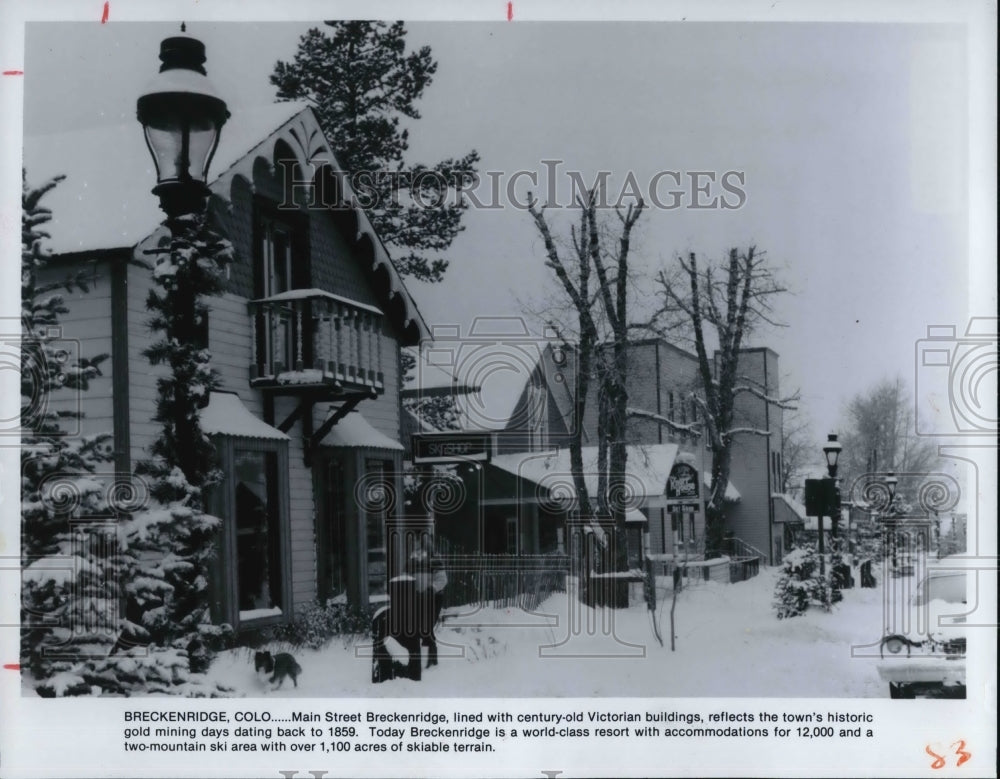 1982 Press Photo The main street in Breckenridge Colorado - Historic Images