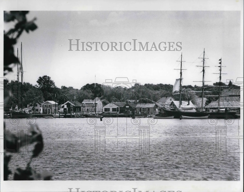 1987 Press Photo View of America&#39;s maritime Heritage at the Mystic Seaport - Historic Images