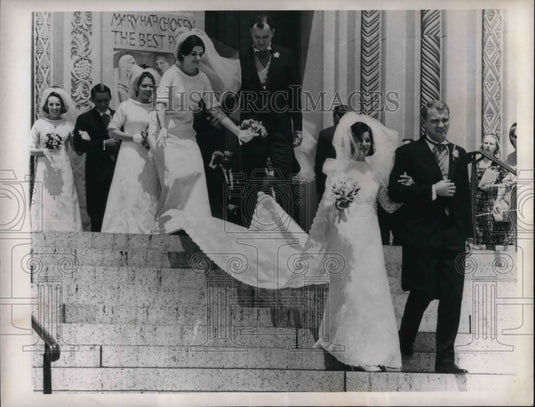 1966, Linda Bird Johnson at her sister's wedding - cva20132 - Historic Images