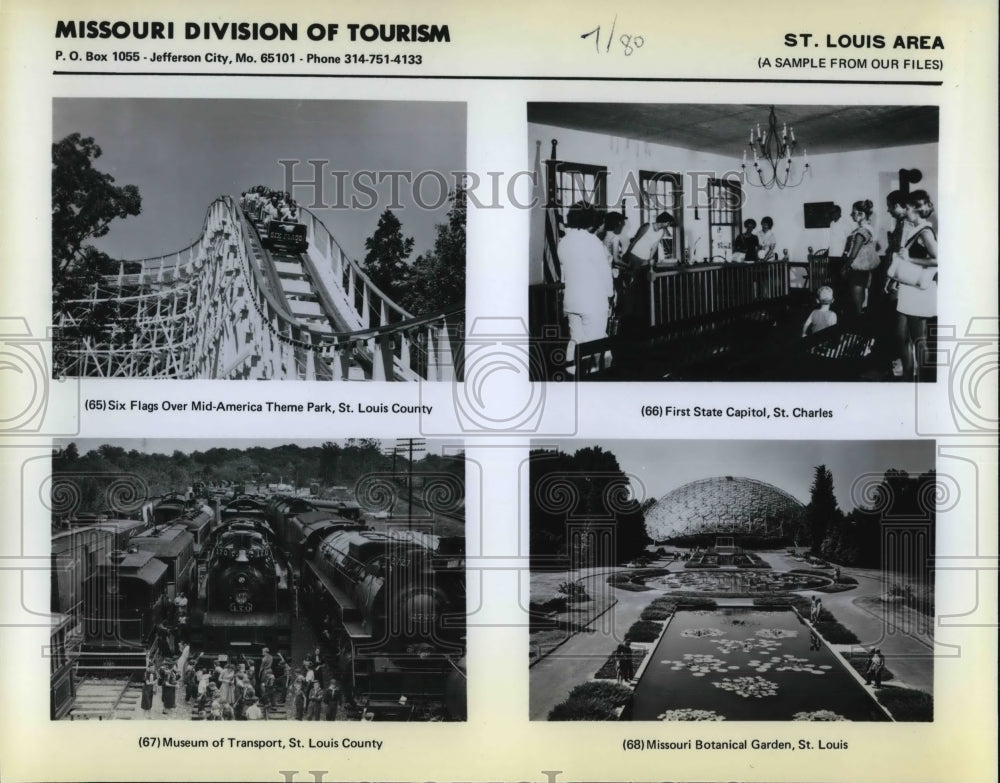 1980 Press Photo Missouri Division of Tourism Six Flags State Capitol St Charles - Historic Images