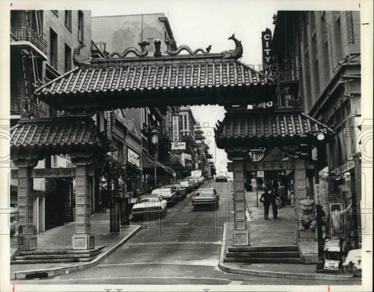 1989 Press Photo View of San Francisco California's China Town - cva20261 - Historic Images