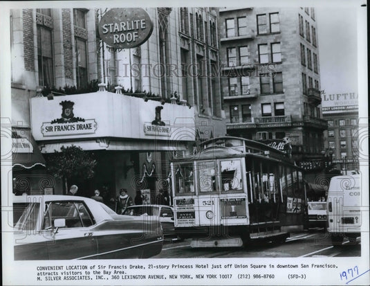 1977 Press Photo The Princess Hotel just off the Union Square Downtown - Historic Images