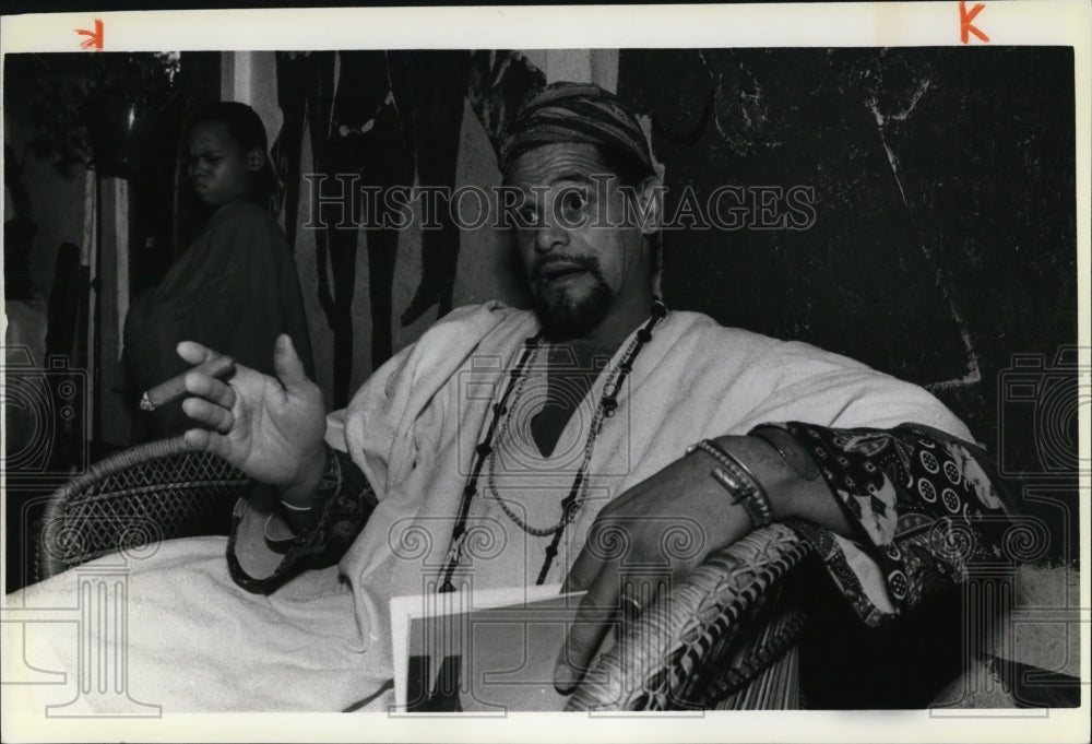 1980 Press Photo King Oseijeman Adefunmi - Historic Images