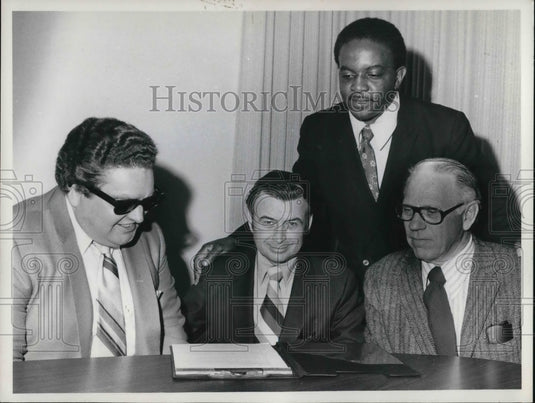 1972, Dr. Gladstone Brown, Dr Parker Burroughs & Rev. Thomas McCray - Historic Images