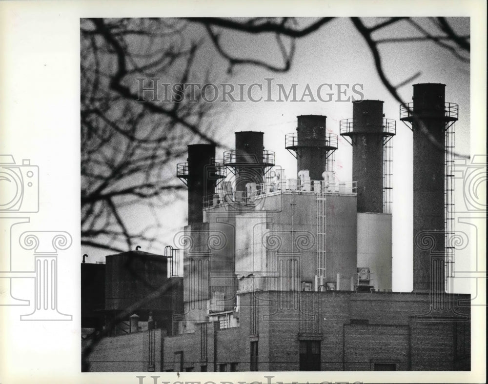 1979 Press Photo Power Plant Municipal Light Station in Lakefront Cleveland - Historic Images