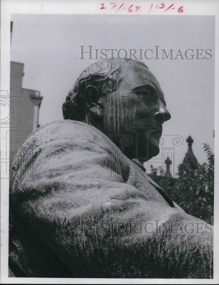 1961 Press Photo Tom L. Johnson Statue at Public Square - cva21485 - Historic Images