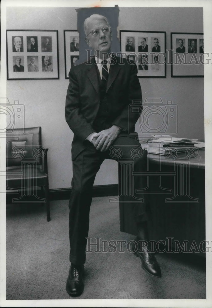 1966 Jay Kimball Johnson, president of Cleveland Foundation - Historic Images