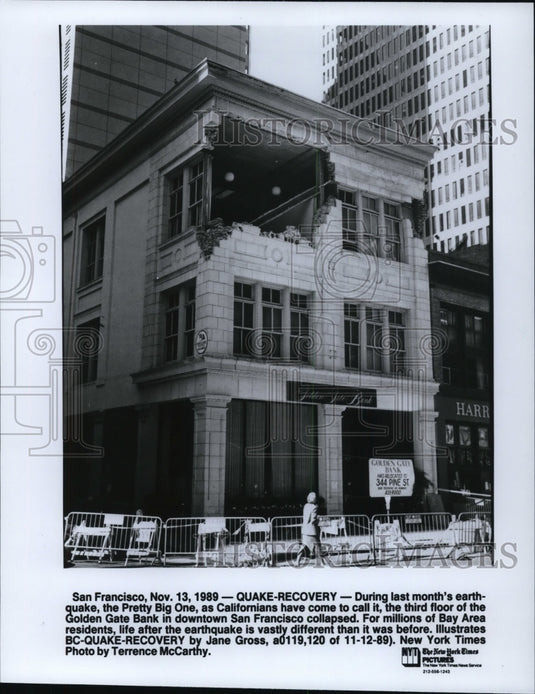 1989 Press Photo San Francisco Quake recovery - Historic Images