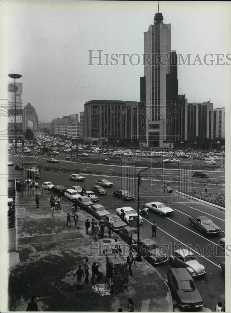 1982 Press Photo The traffic jams at the Mexico City - Historic Images