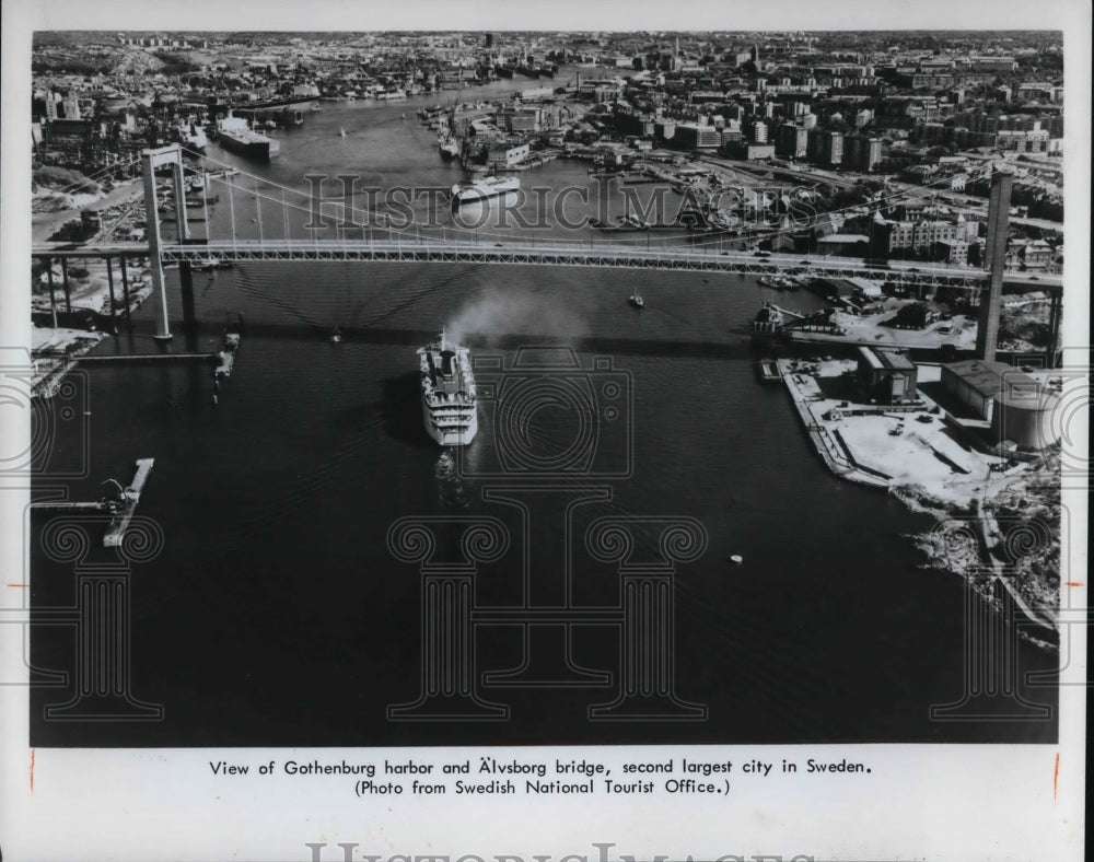 1978 Press Photo The Gothenburg harbor and Alvsborg bridge - Historic Images