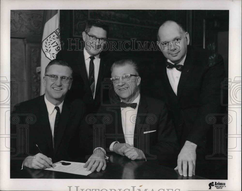 1966, Mayor Ralph S. Locher pictured with Philip Flewelling - Historic Images