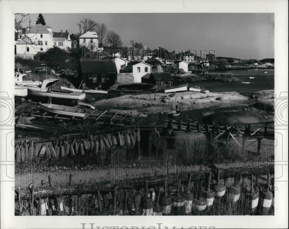 1983 Press Photo The Stonington Harbor in Maine - Historic Images