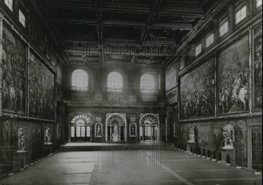 1984 Press Photo Famous Salone dei Cinquecento, Hall of Five Hundred in Florence - Historic Images