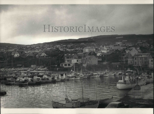 1986 Press Photo Capital of Torshavn Faeroe Island at Denmark - Historic Images