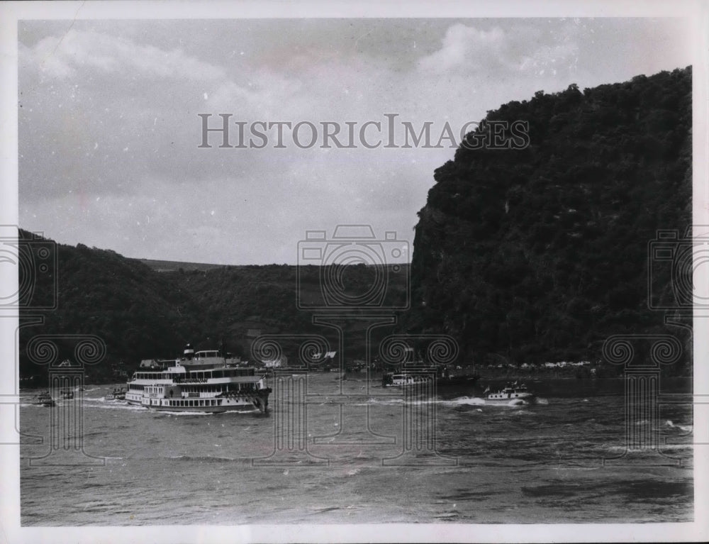 1966 Rhine River&#39;s Lorelei scene  - Historic Images