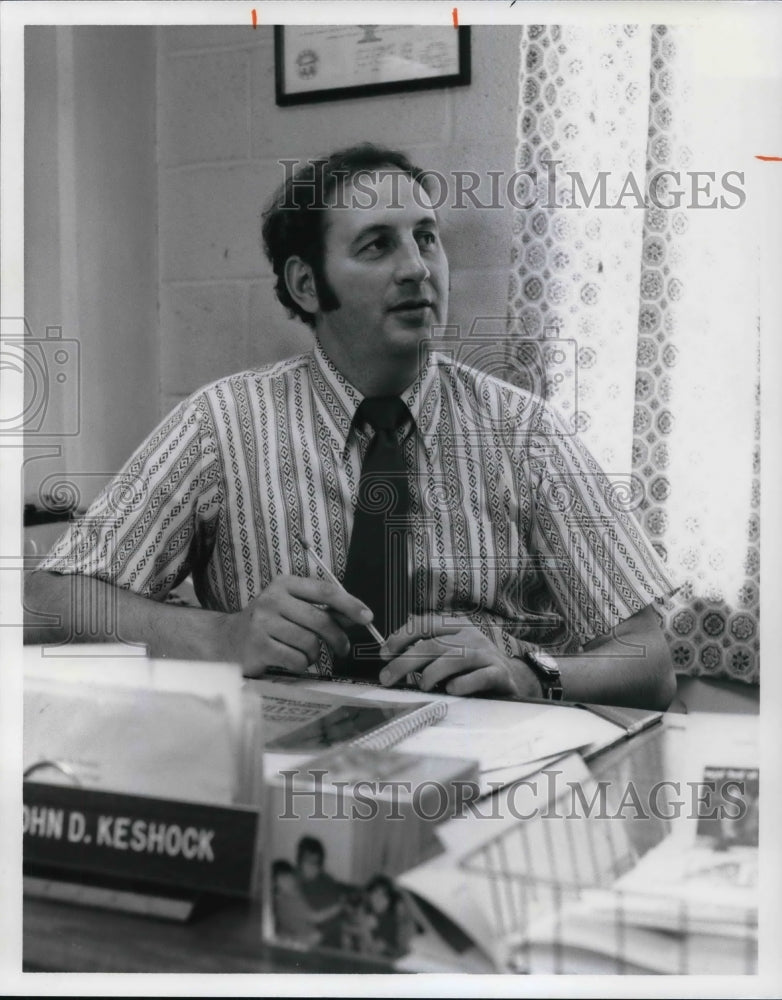 1978 Press Photo Dr. John D. Keshock, Director of Athletics, John Carroll U - Historic Images