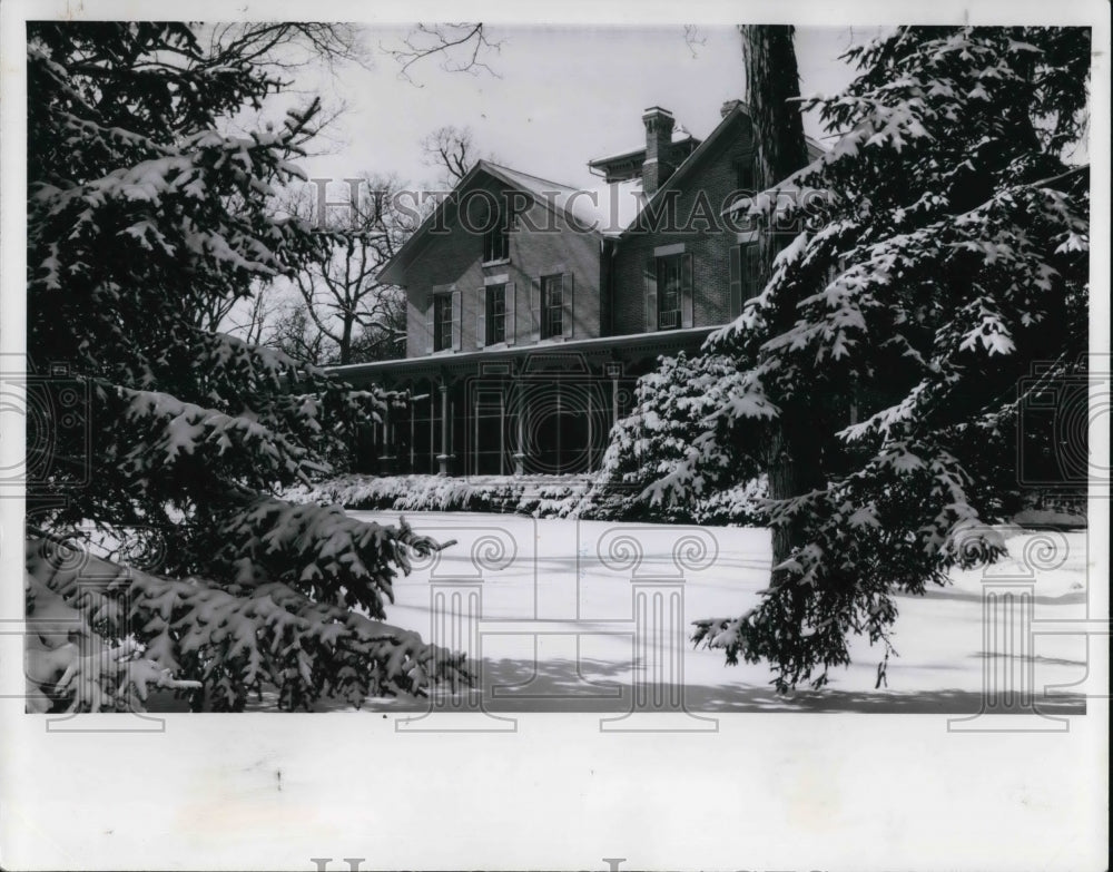 1977 Press Photo The former President Rutherford Hayes house in Spiegel Grove - Historic Images