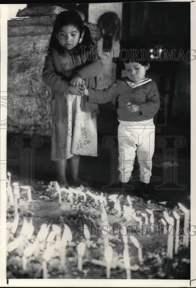 1986 Press Photo The children in Guatamela - Historic Images