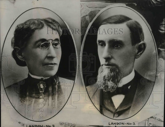 1936, Rev. and Mrs. W. H. Mossman, Landon's maternal grandparents - Historic Images