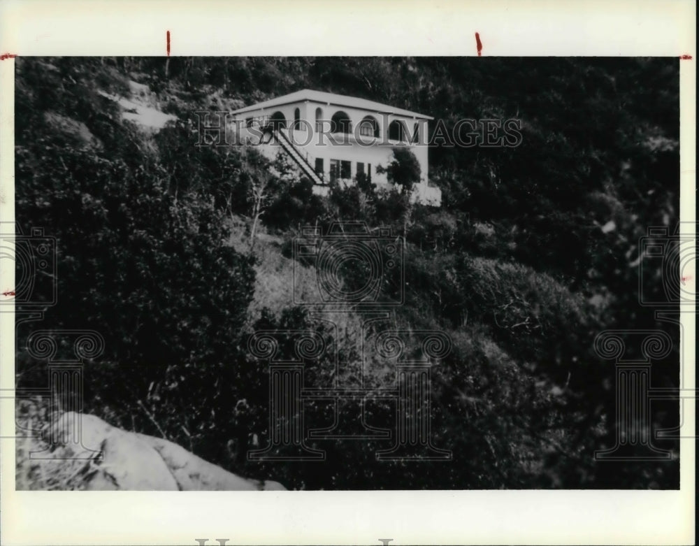 1978 Press Photo F. Hamilton Klie vacation house on St. Maarten - Historic Images