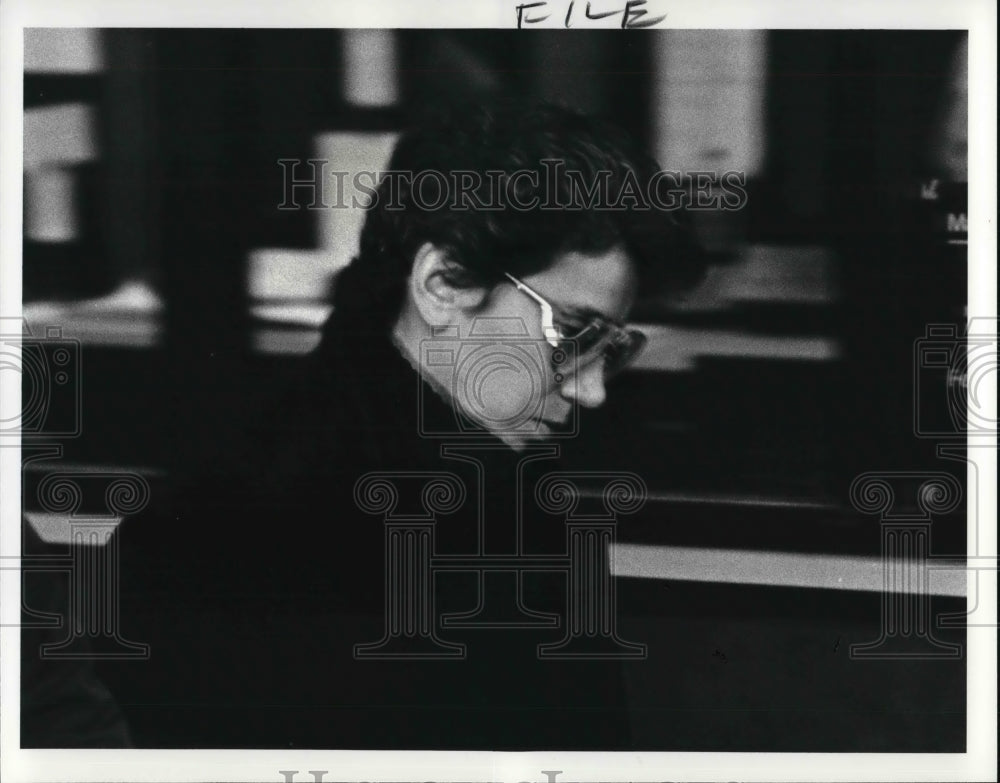 1987, RTA Employee, Mary Jenks after posting RTA E Business bond - Historic Images
