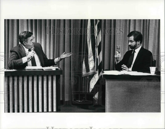 1987 Press Photo Bill Jennings and Deputy Executive Director PBGC - Historic Images