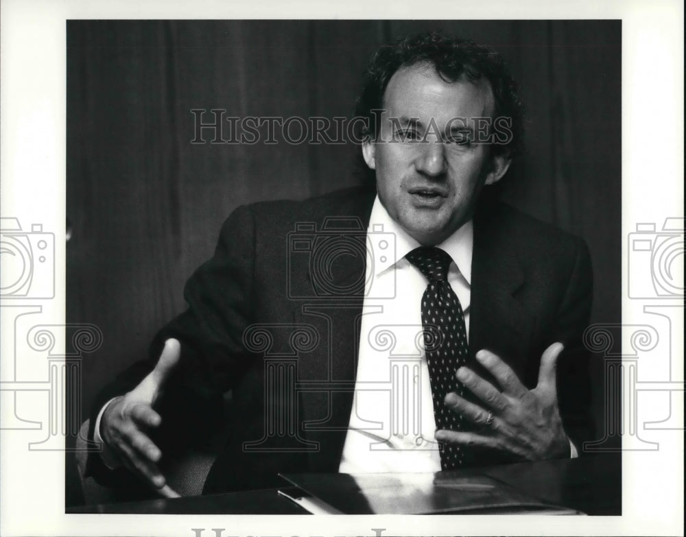 1987 Press Photo Al Jerome, president of NBC-owned television stations - Historic Images