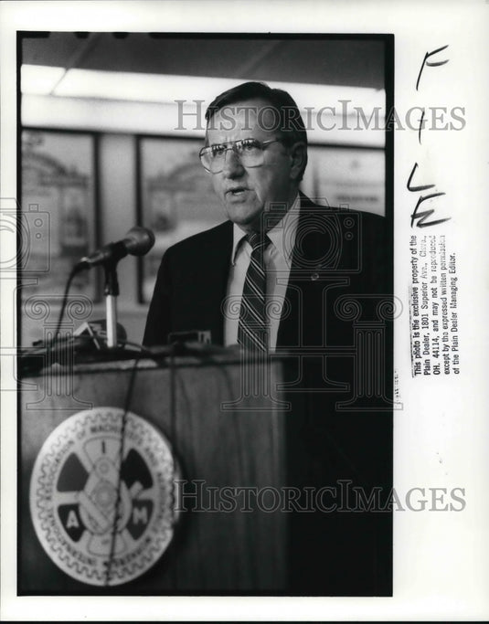 1988 Press Photo Bill Jennings Pres. & Director of Dist 54 - Historic Images