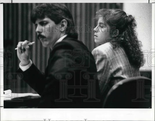 1989 Press Photo Thomas M. Wilson, Fussner Attorney, and Diane Fussner - Historic Images