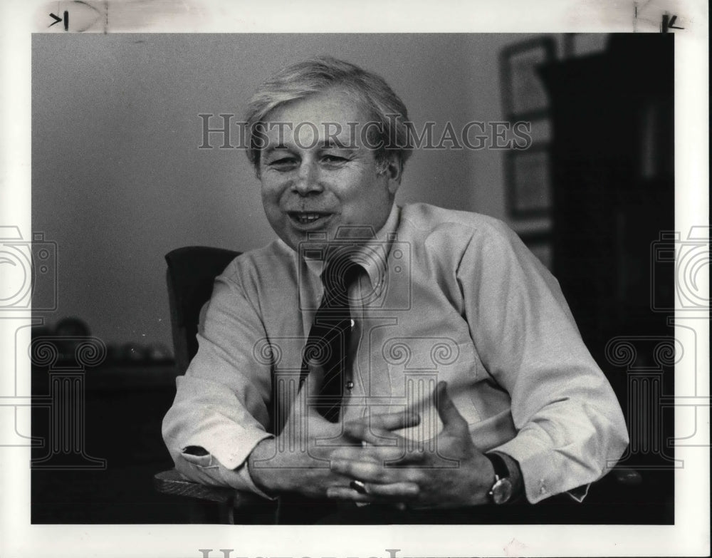 1984 Press Photo President George Kidd of Tiffin University - Historic Images