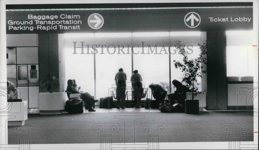 1978 Press Photo The closed airport due to bad weather - Historic Images