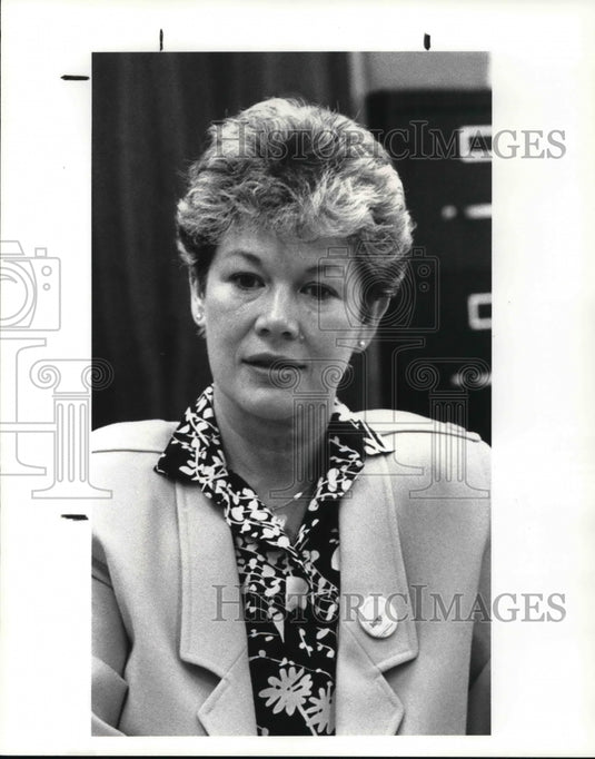 1987 Press Photo Ivana Klansnik, Yugoslav business people at CSU - Historic Images
