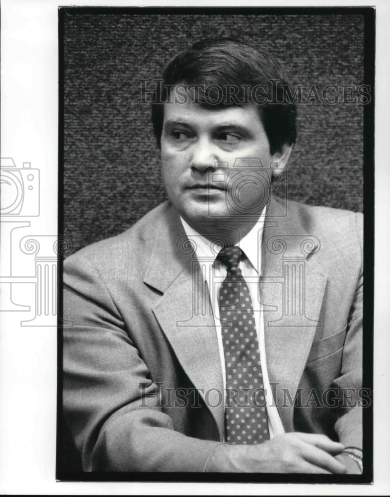 1986 Press Photo New Medina City Service Director, Kris A. Hovey - Historic Images