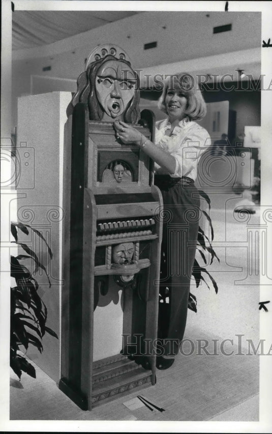 1982, Jo Ellen Juffy at the Regional Art Show at Higbee;s Auditorium - Historic Images