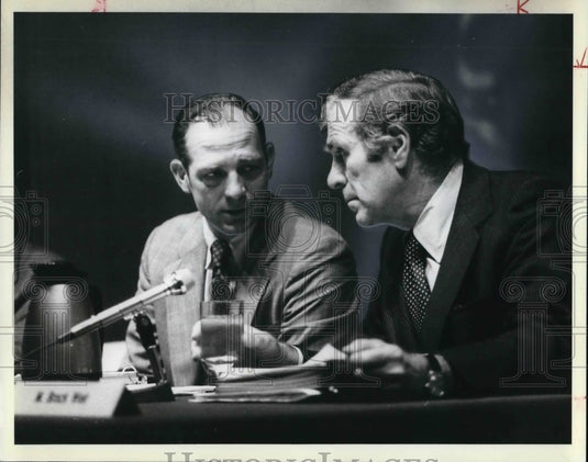 1979 Press Photo Jerry Jamet and Brock Weir at Annual Trust meeting - Historic Images