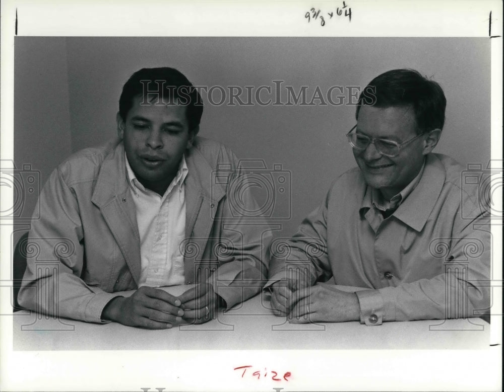 1991 Press Photo Hector &amp; Jean Phillippe, from Taize Christian Community - Historic Images