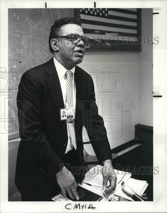 1988 Press Photo Geo. James, CMHA - Historic Images
