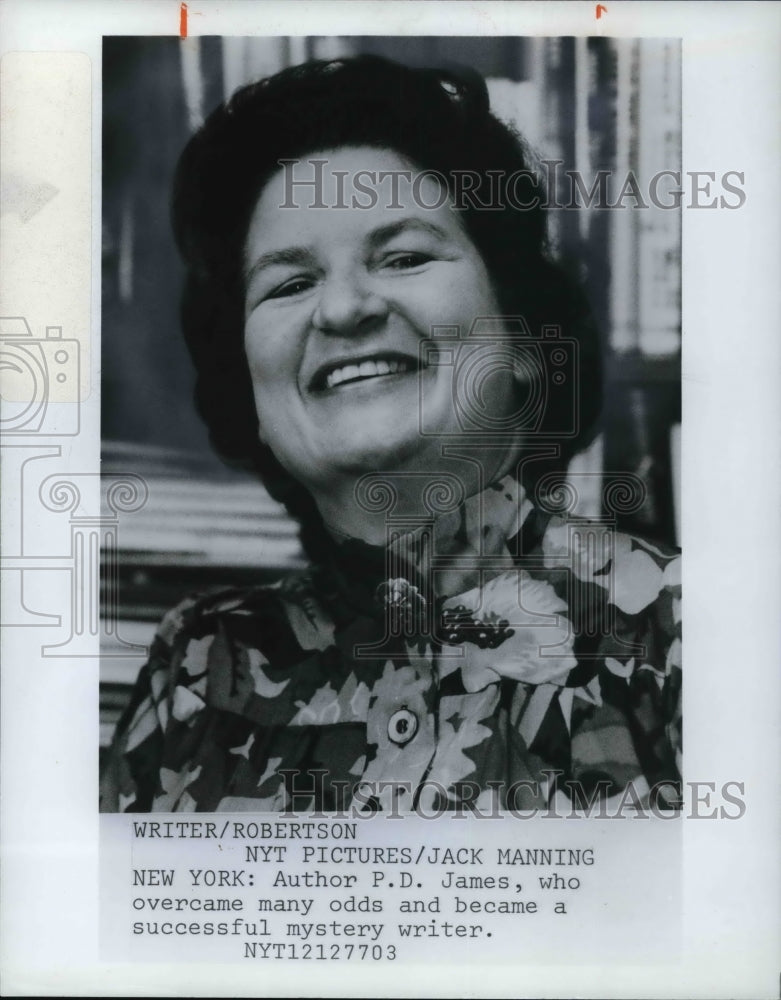 Press Photo Author P.D.James become a successful mystery writer - Historic Images