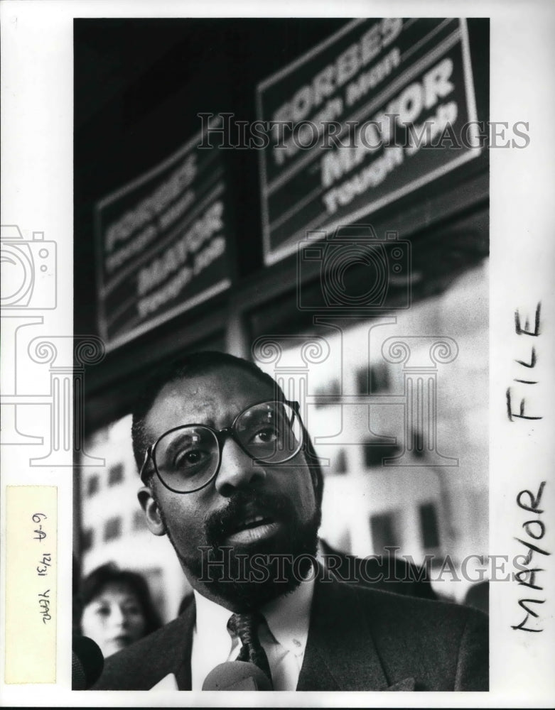 1989 Press Photo Cleveland Mayoral candidate, Michael White - Historic Images